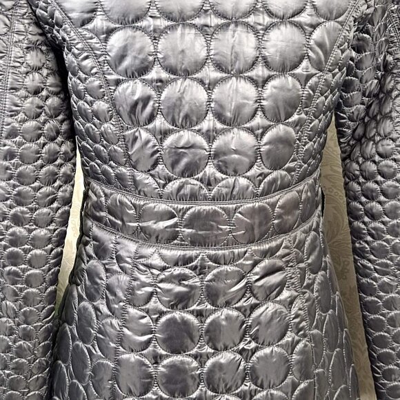 Laundry by Shelli Segal Size Small Ladies Black Puffer Coat Leopard Lining EUC - Picture 9 of 15